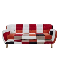 3-Sitzer-Sofa mit Patchwork-Polsterung