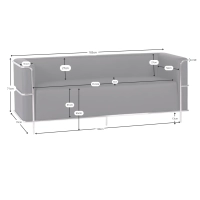 3-sitziges Designersofa, gepolstert mit Ökoleder Torino Nest Dream - 36