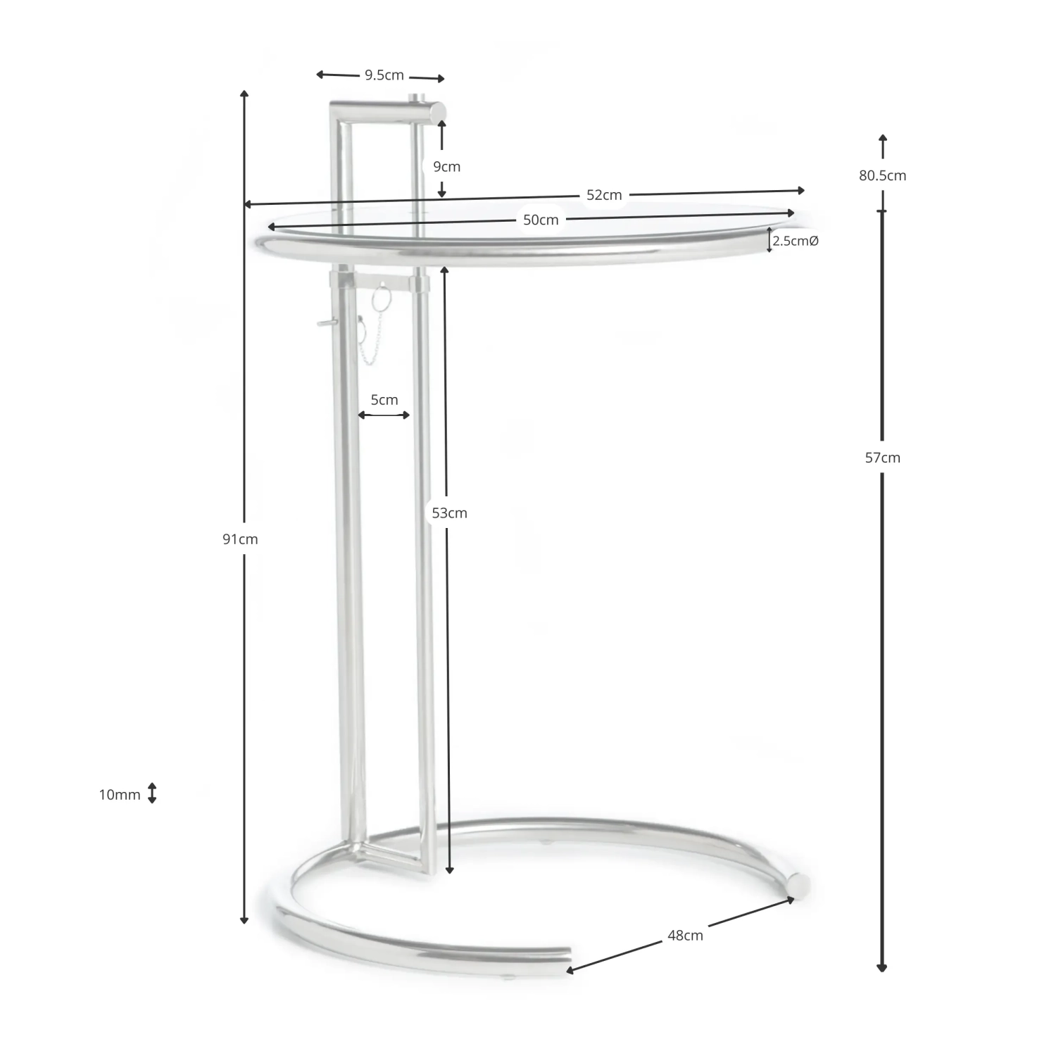 Designový boční stolek Eileen Gray Table Nest Dream - 28
