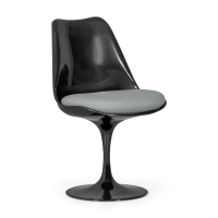 Cadeira Lotus Chair All Black com almofada de algodão FURNMOD - 16
