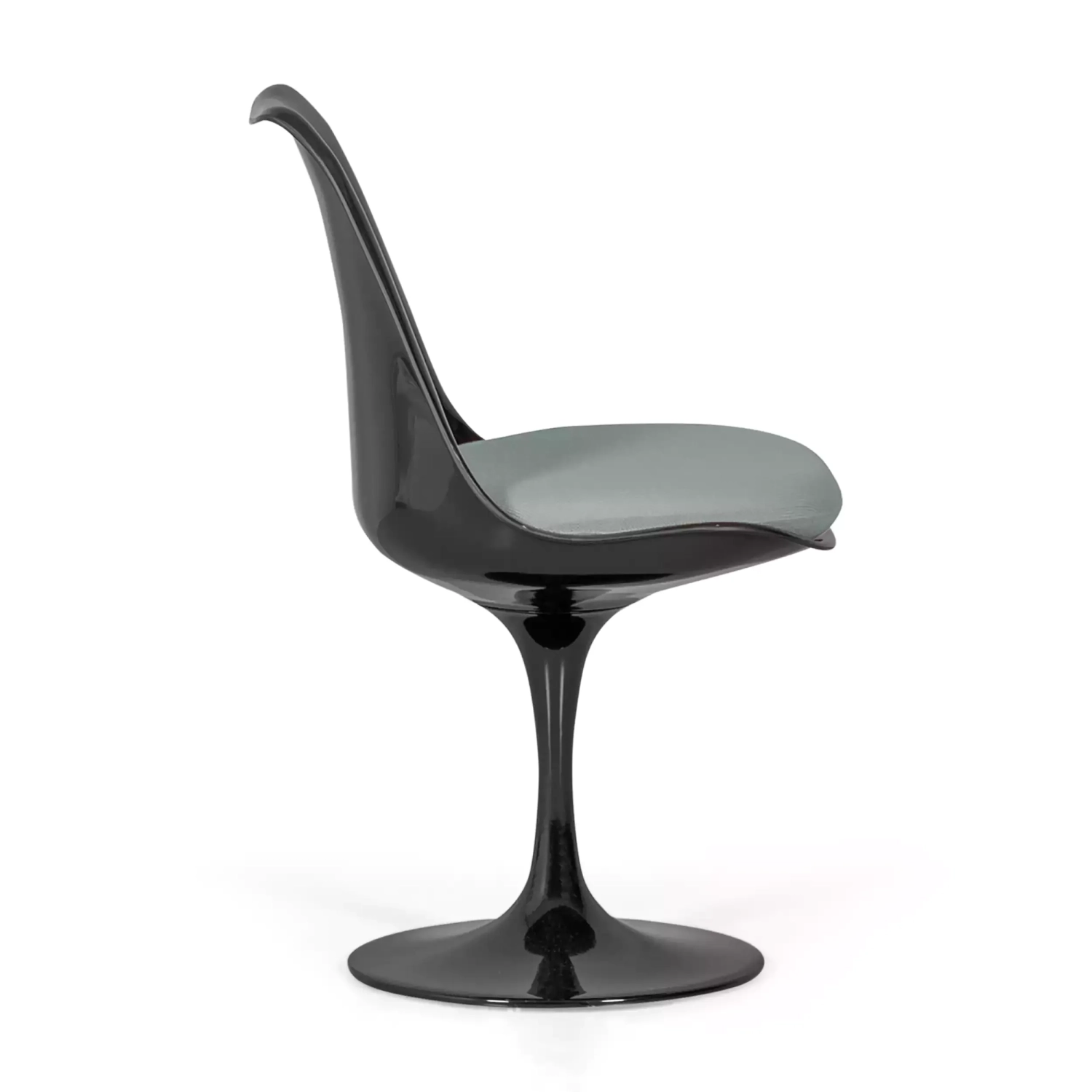 Cadeira Lotus Chair All Black com almofada de algodão FURNMOD - 20