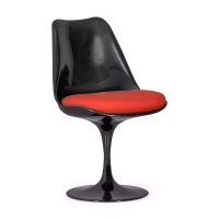 Krzesło Lotus All Black z bawełnianą poduszką FURNMOD - 1