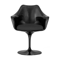 Lotus Arms All Black stol med bomullsdyna FURNMOD - 3