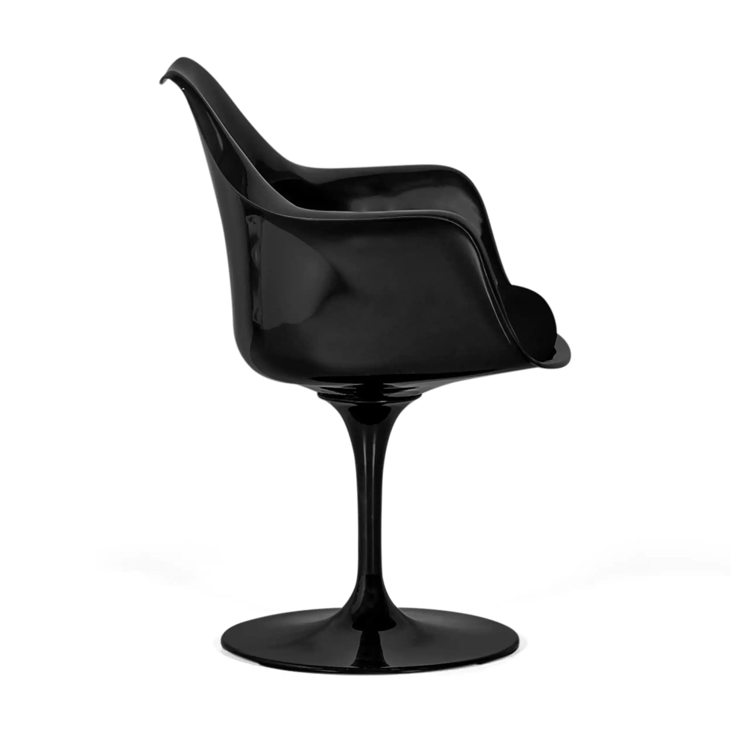 Krzesło Lotus Arms All Black z bawełnianą poduszką FURNMOD - 6