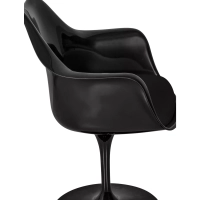 Chaise Lotus Arms All Black avec coussin en coton FURNMOD - 7