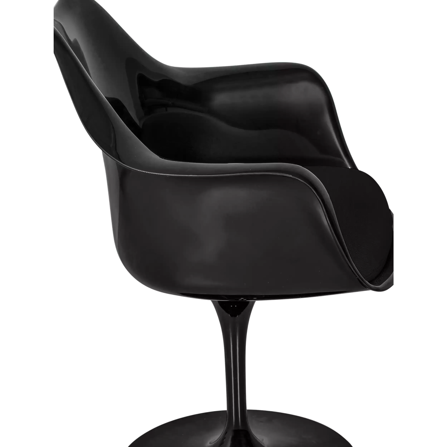 Lotus Arms All Black stol med bomullsdyna FURNMOD - 7