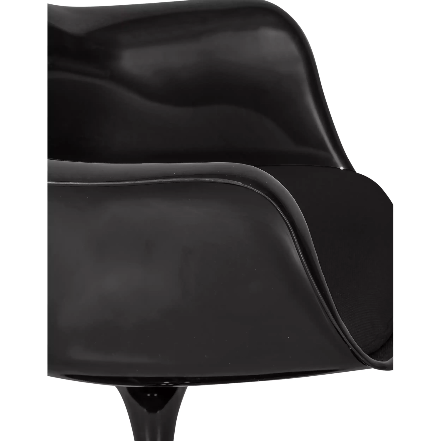 Lotus Arms All Black stoel met katoenen kussen FURNMOD - 8