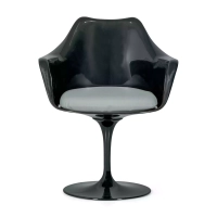 Sedia Lotus Arms All Black con cuscino in cotone FURNMOD - 13