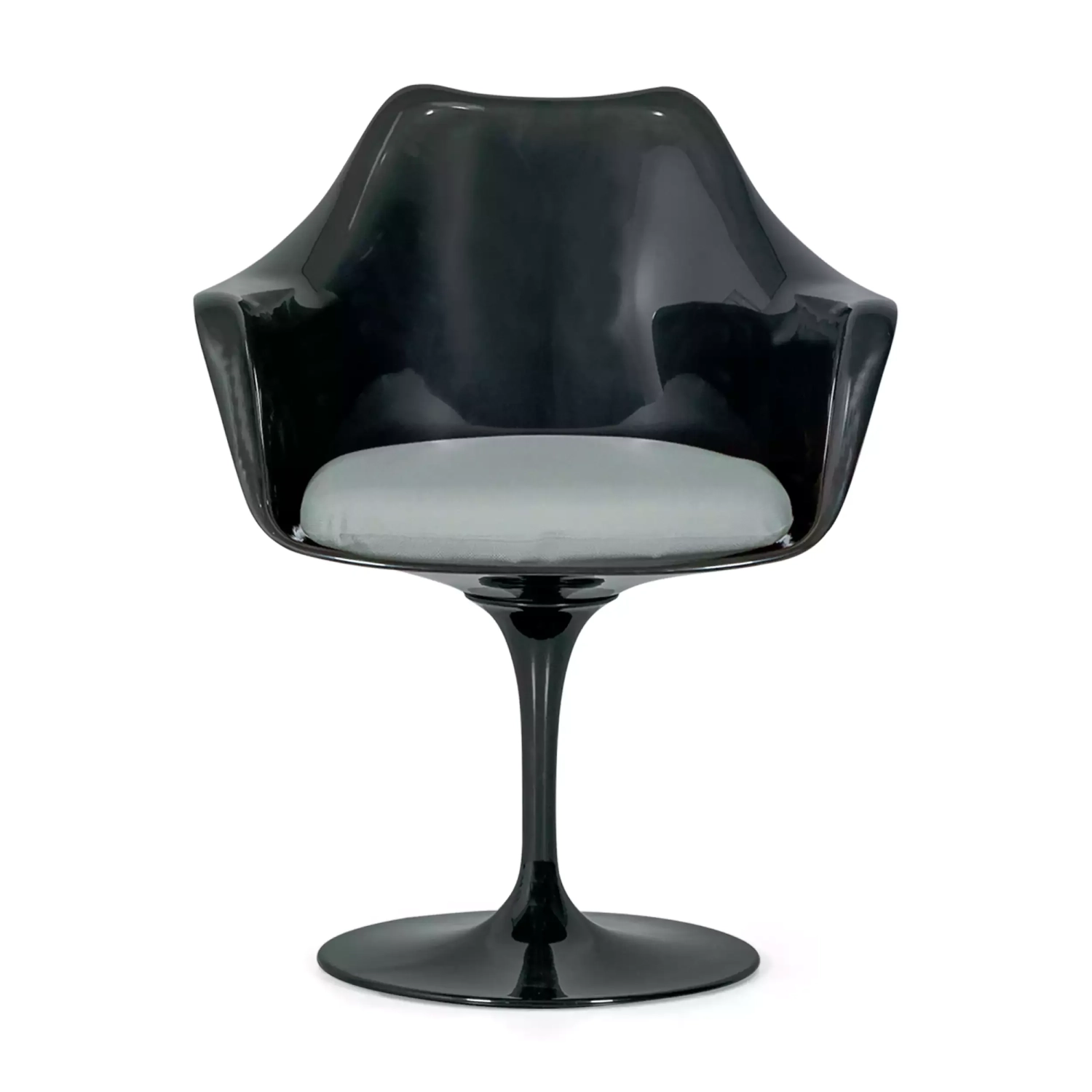 Krzesło Lotus Arms All Black z bawełnianą poduszką FURNMOD - 13