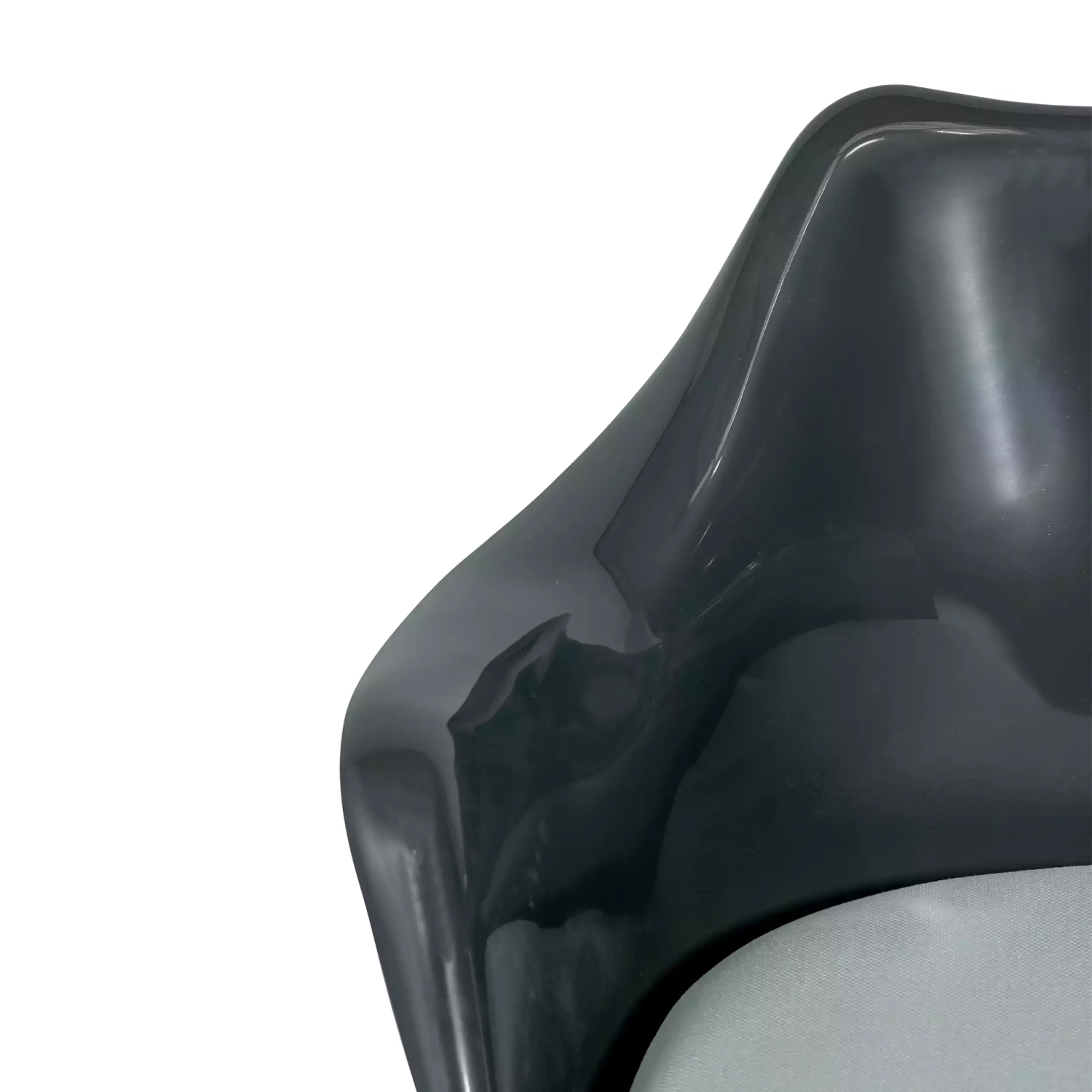 Lotus Arms All Black stoel met katoenen kussen FURNMOD - 12