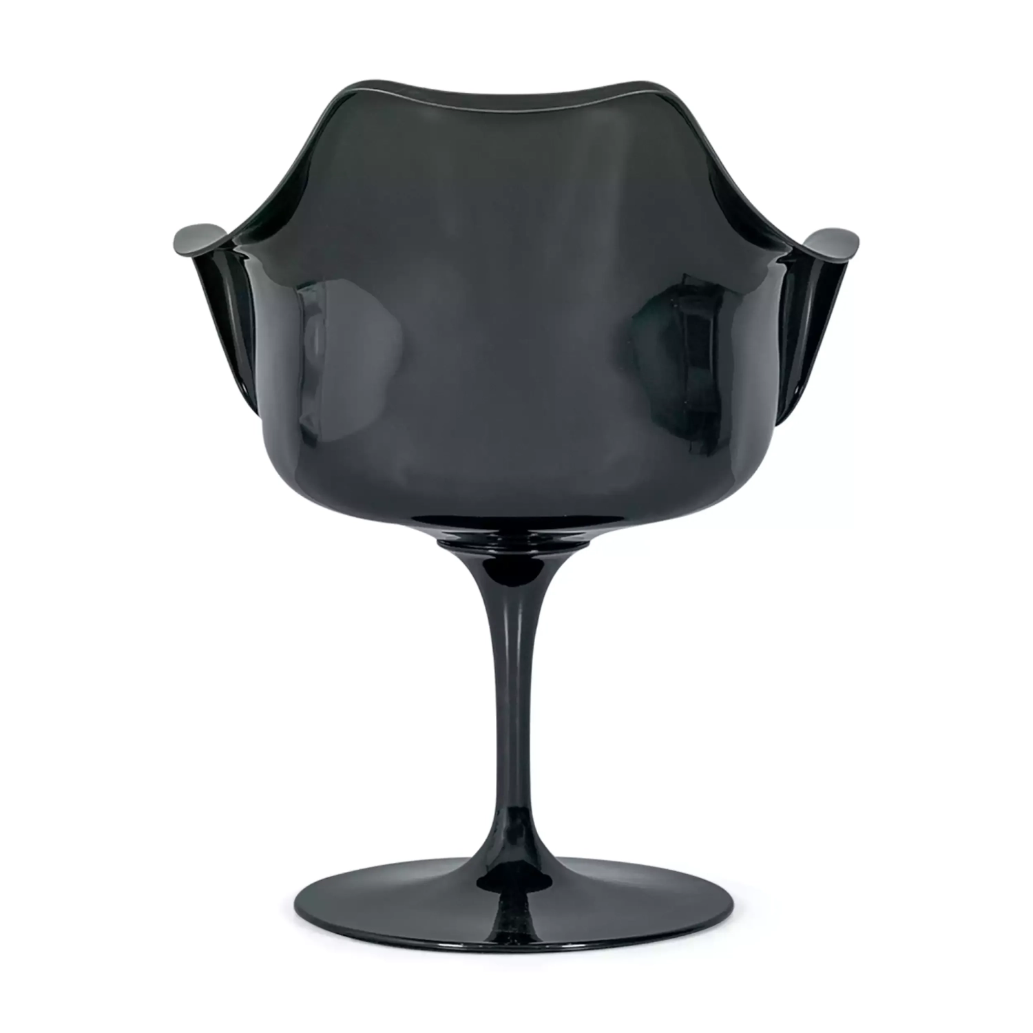 Chaise Lotus Arms All Black avec coussin en coton FURNMOD - 19