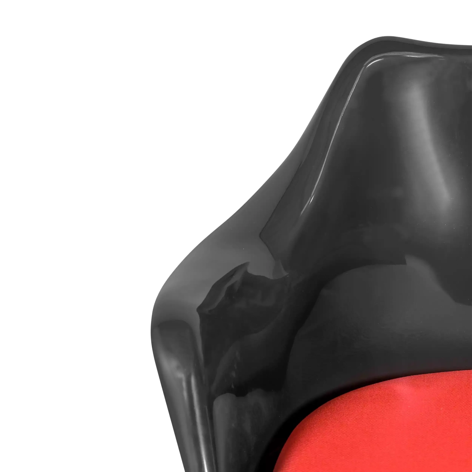 Cadeira Lotus Arms All Black com almofada de algodão FURNMOD - 21