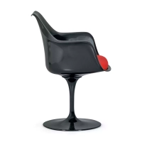 Stuhl Lotus Arms All Black mit Baumwollkissen FURNMOD - 26