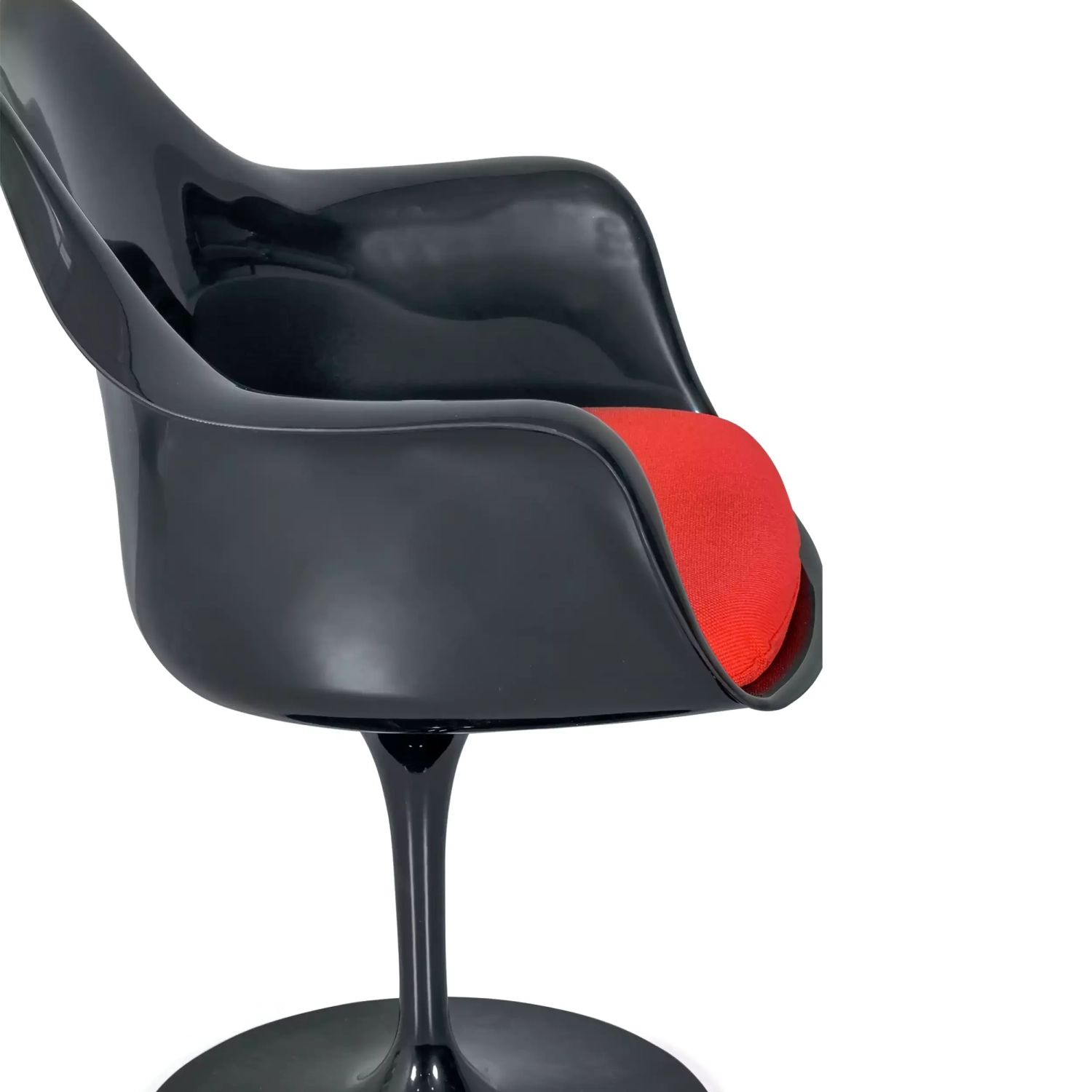 Chaise Lotus Arms All Black avec coussin en coton FURNMOD - 28