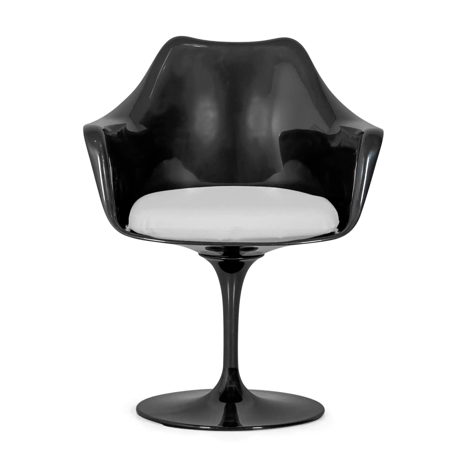 Lotus Arms All Black stoel met katoenen kussen FURNMOD - 33