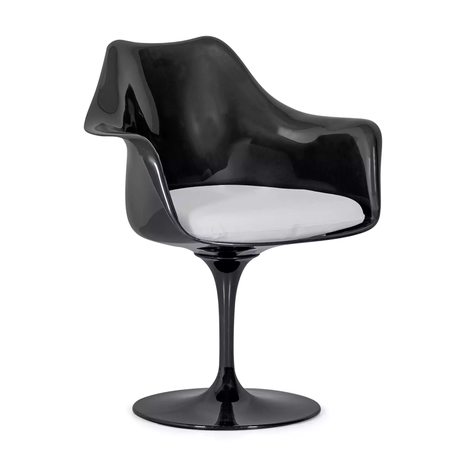 Lotus Arms All Black stol med bomullsdyna FURNMOD - 31