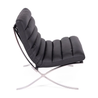 Designerski fotel tapicerowany skórą syntetyczną - Madryt Nest Dream - 5