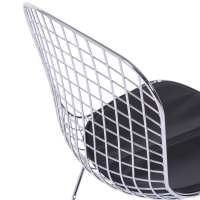 Chaise de salle à manger en acier chromé Berta FURNMOD - 7
