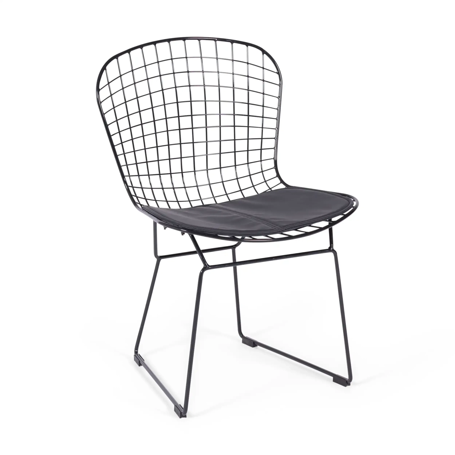 Zwarte stalen eetkamerstoel Berta FURNMOD - 1