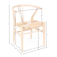 Wish CH24 Chair Handmade in Ash Wood FURNMOD - 17