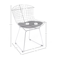 Réplique Chaise Bertoia Chrome - Chaise industrielle - Meubles Concept