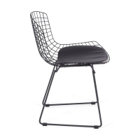Replika Bertoia stol i svart stål - Metallstolar - MuebleDesign