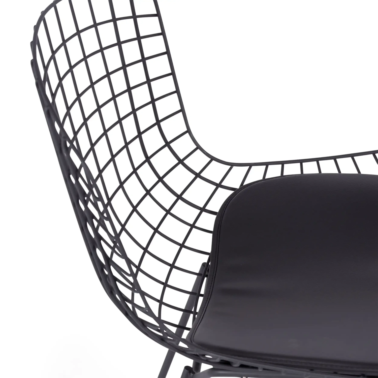 Replika židle Bertoia v černé oceli - kovové židle - MuebleDesign