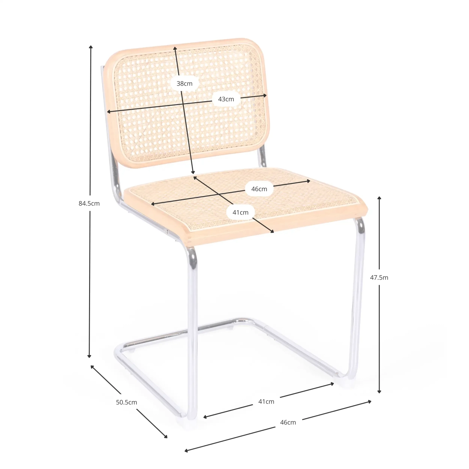Tuoli Cesca edullinen tuoli teräksestä, pyökistä ja rottingista 🪑 | Mueble Design