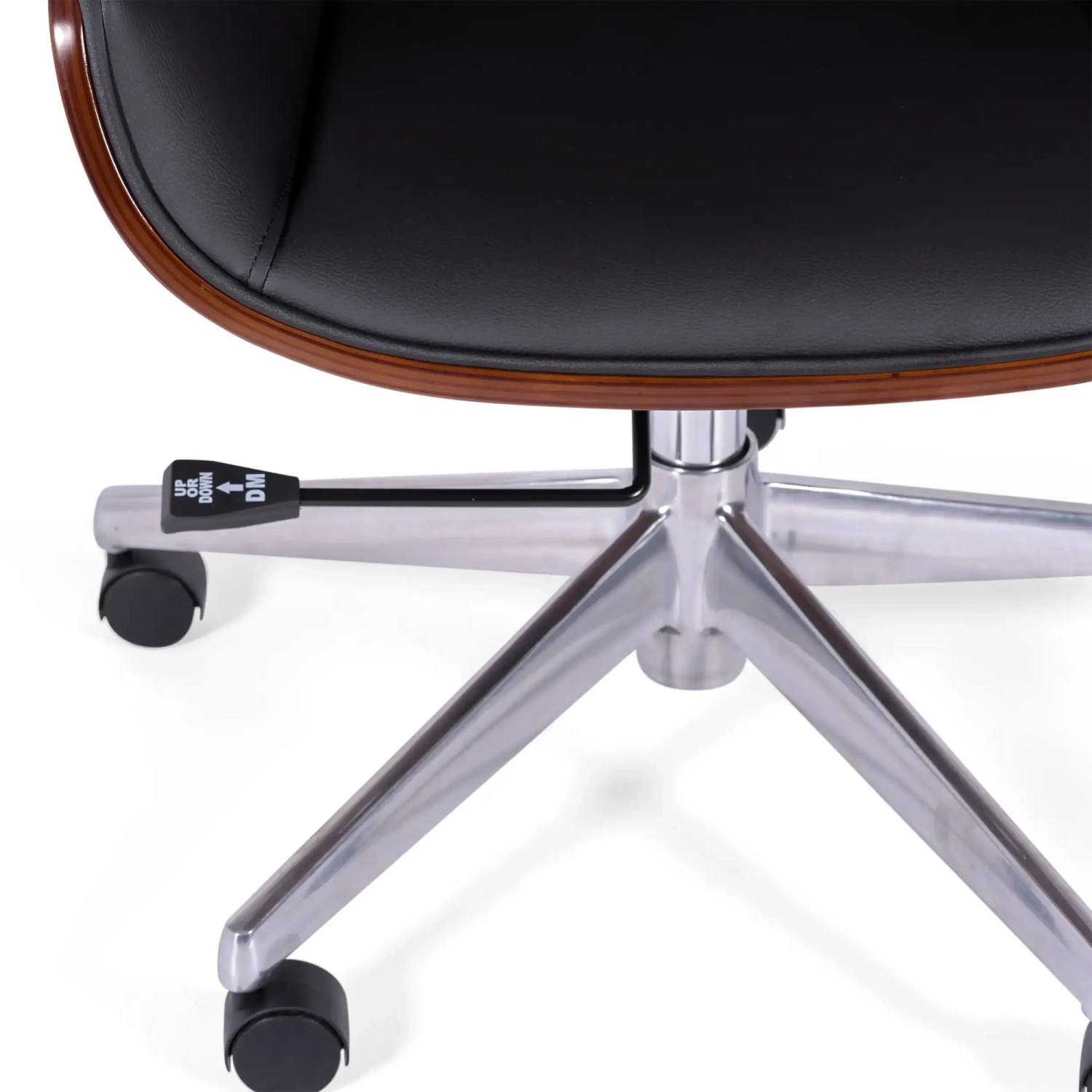 Chaise de bureau Nordic Highback en noyer et similicuir-Meubles Concept