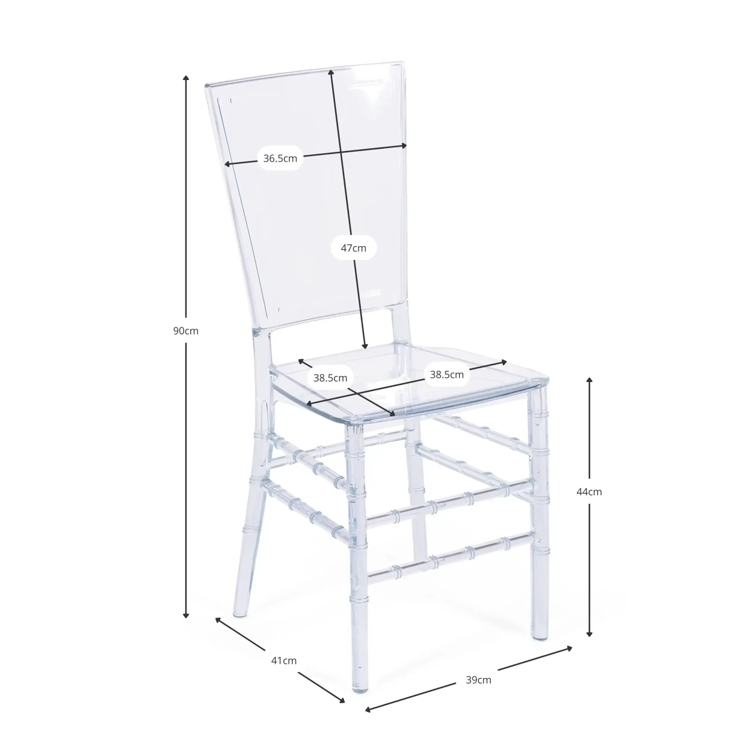 Transparante Stoelen Felipe Ghost - Kunststof stoelen - Mobelarium