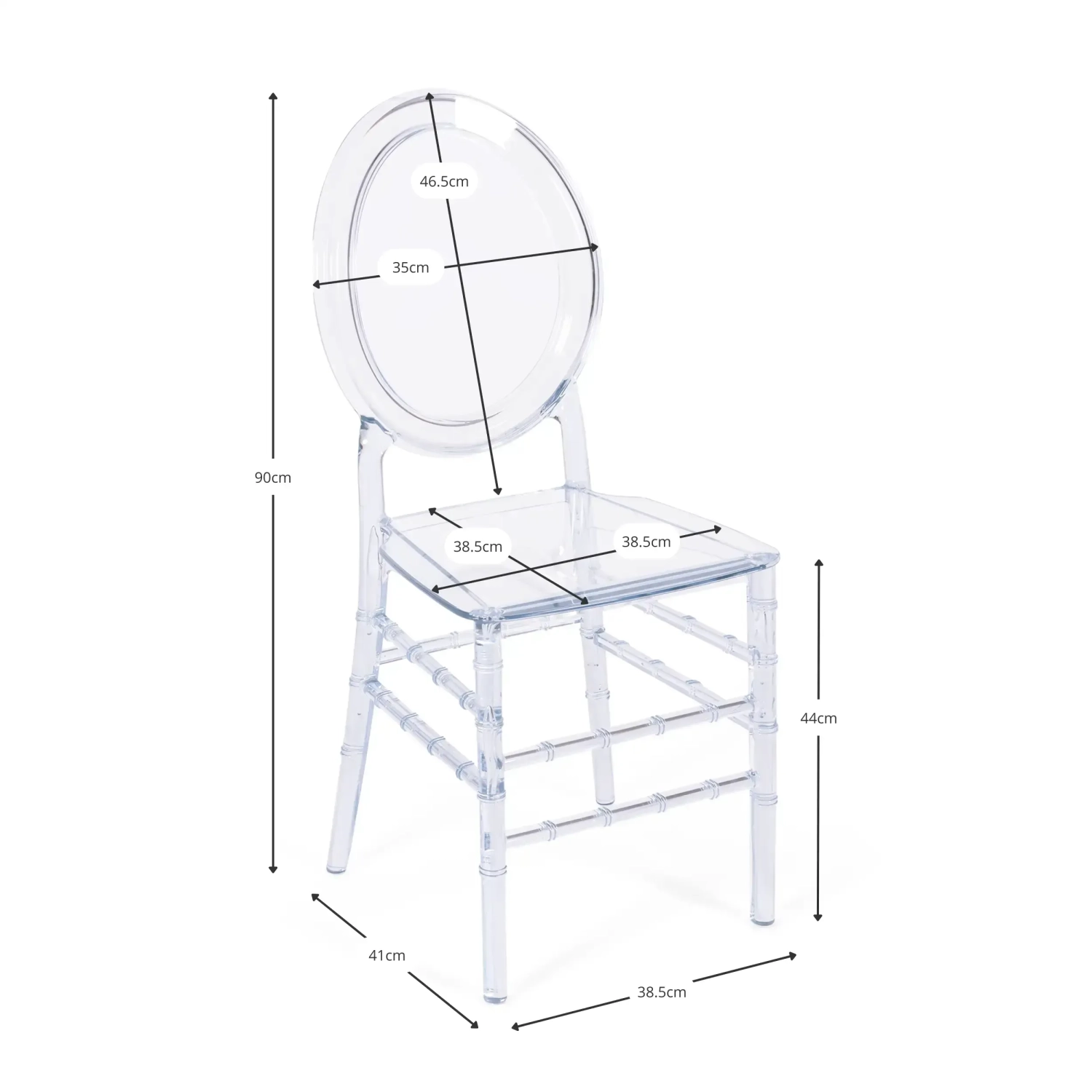 Silla Transparente Isabelle Ghost - Sillas de plástico - Mueble Design