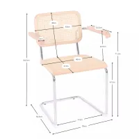 Silla Cesca con reposabrazos - Sillas de ratán - Mueble Design