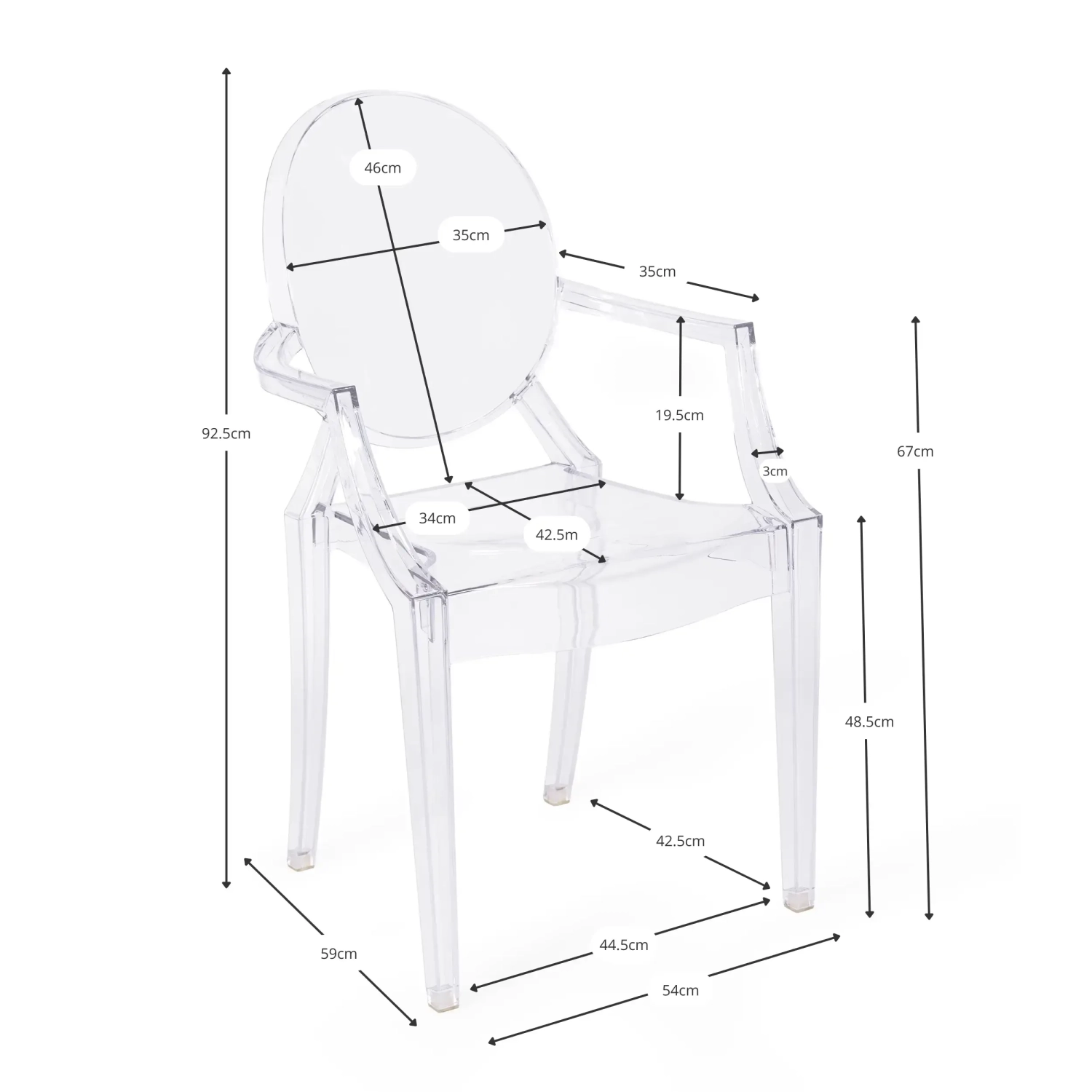 Réplica da cadeira Louis Ghost - Cadeiras de design | Muebledesign