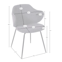 Gestoffeerde eetkamerstoel Hope - Gestoffeerde stoelen - Mueble Design
