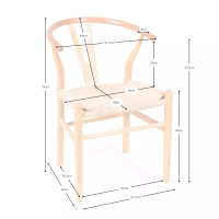 Krzesło Inspiracja Wishbone CH24 - Krzesła Drewniane - Styl Nordycki