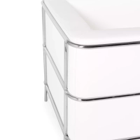 Torino 1-sitziges modernes Sofa aus Leder und verchromtem Stahl - Mobelarium