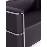 Sofá Torino 2 plazas en polipiel y acero cromado 🛋️ - Mueble Design