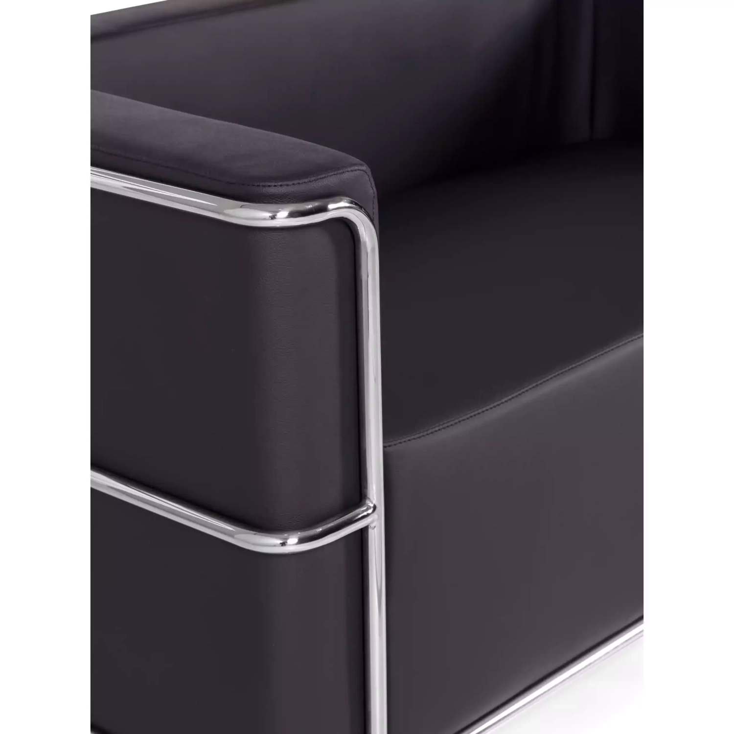 2-osobowa sofa Torino z ekoskóry i chromowanej stali 🛋️ - Mobelarium