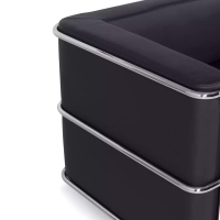 Dvoumístná pohovka Torino z ekokůže a chromované oceli 🛋️ - Mobelarium
