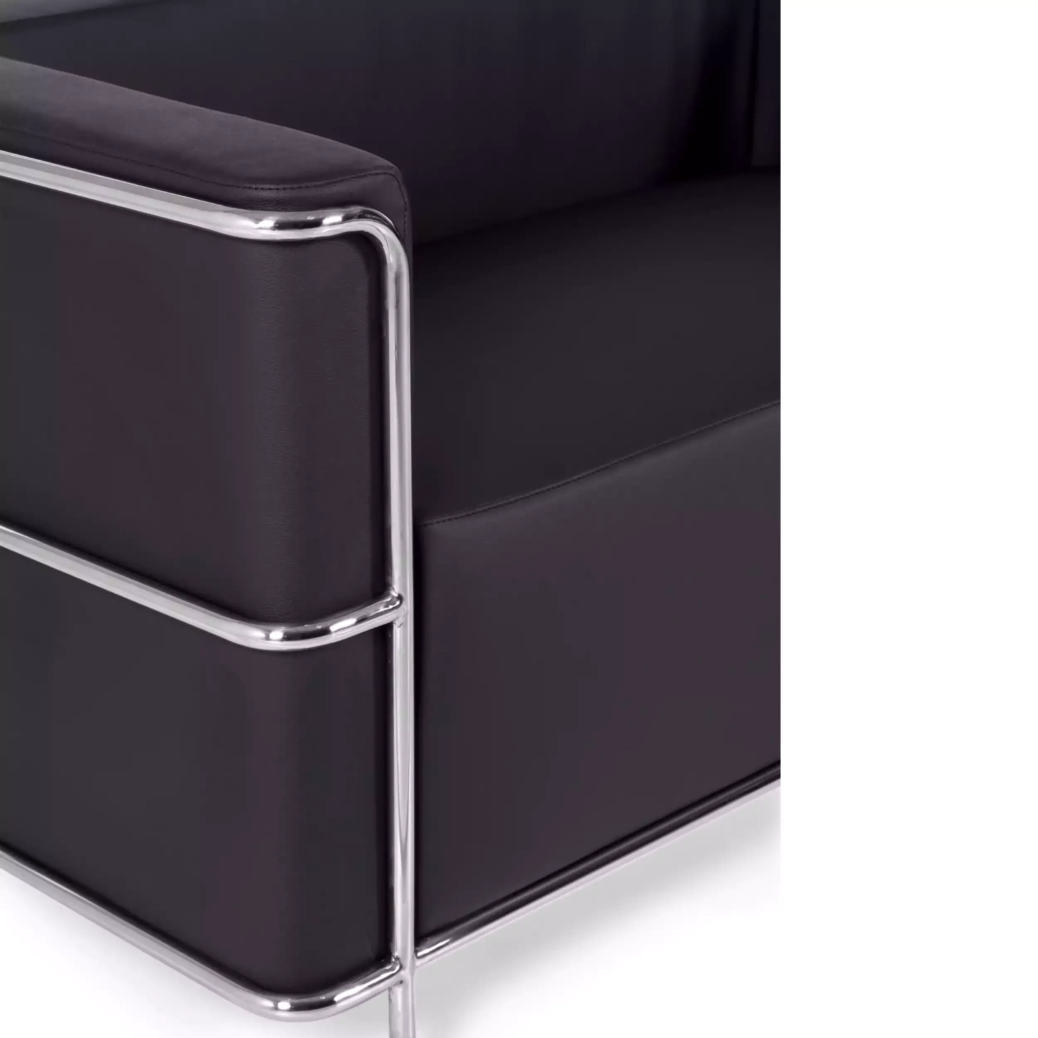 2-Sitzer-Sofa Torino aus Ökoleder und verchromtem Stahl 🛋️ - Mobelarium