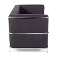 2-Sitzer-Sofa Torino aus Ökoleder und verchromtem Stahl 🛋️ - Mobelarium