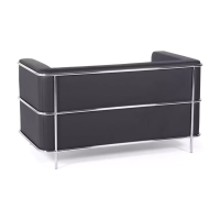 Canapé 2 places Torino en éco-cuir et acier chromé 🛋️ - Meubles Concept