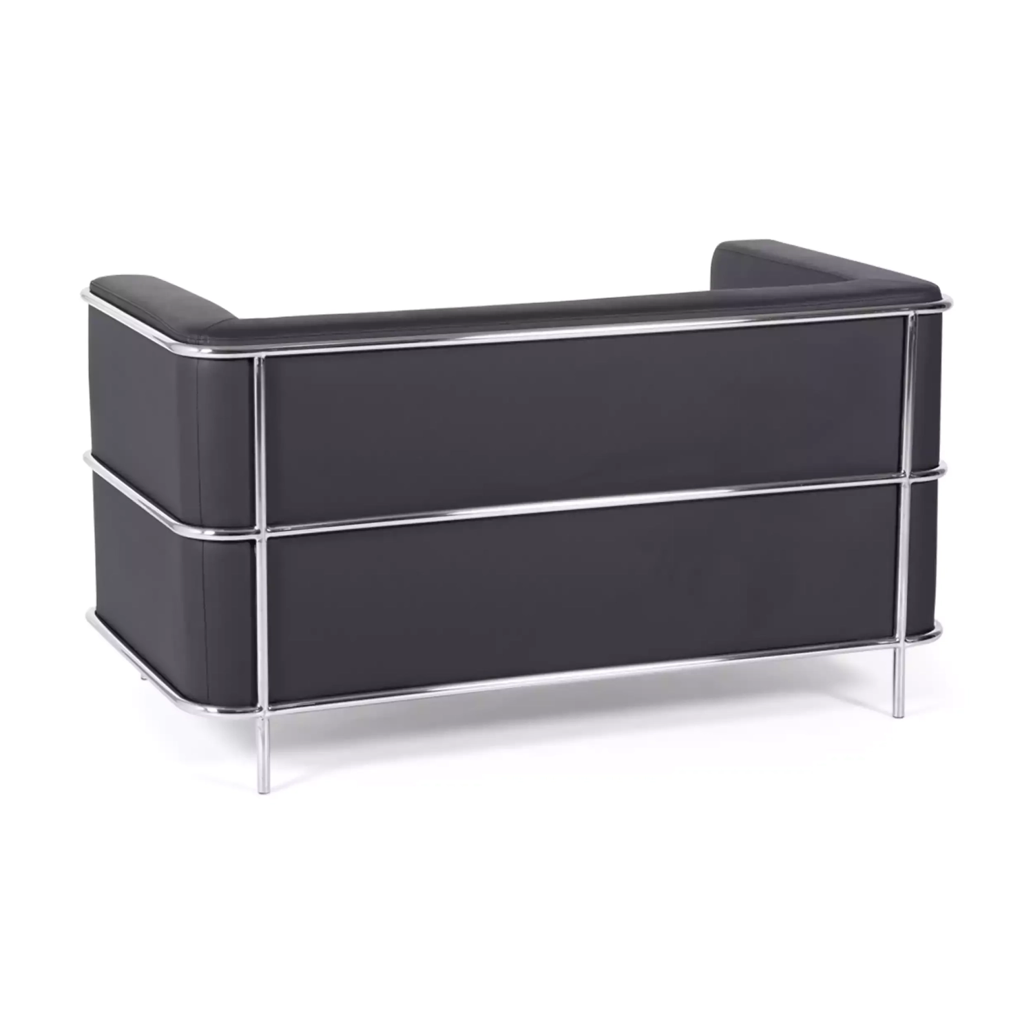 Dvoumístná pohovka Torino z ekokůže a chromované oceli 🛋️ - Mobelarium