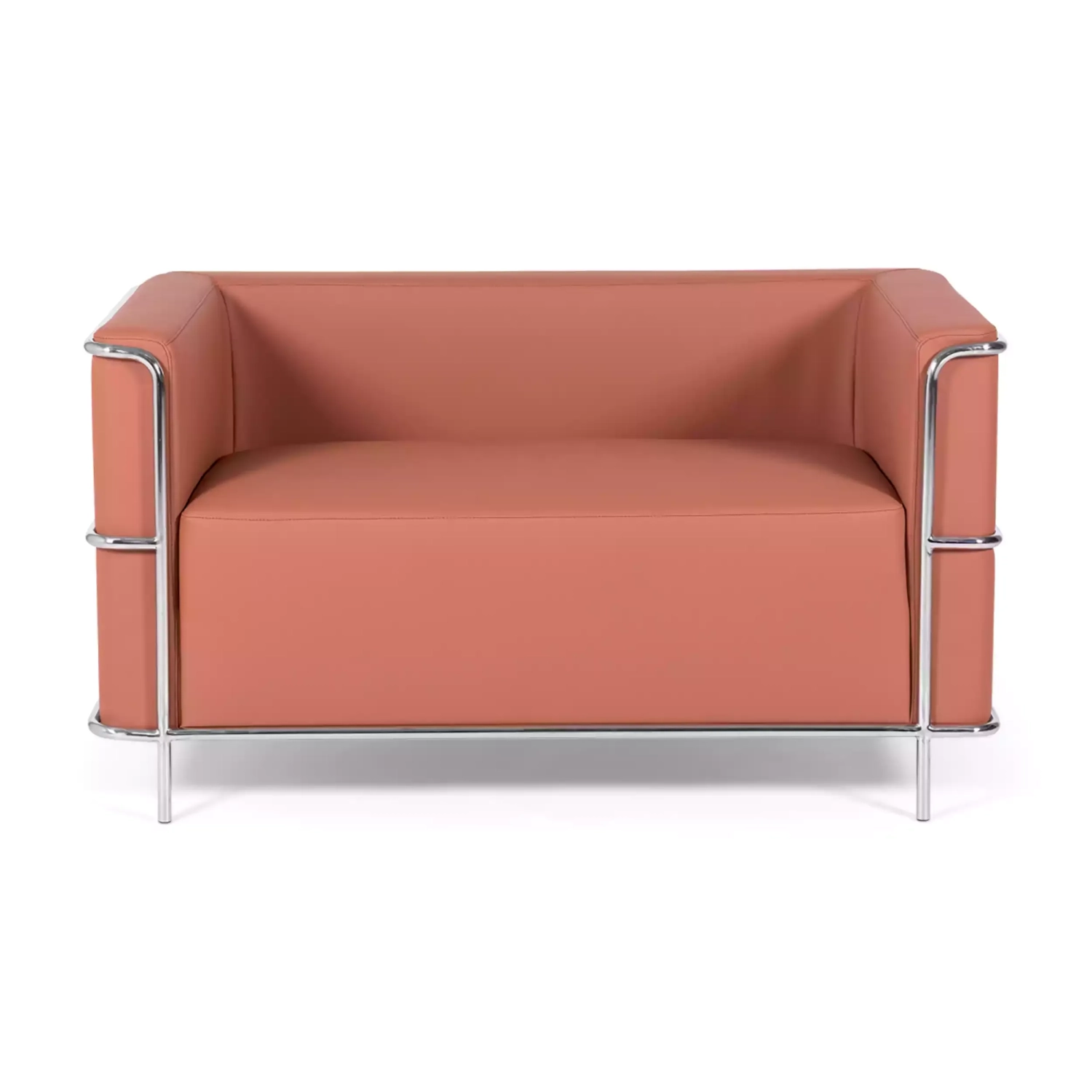 Sofá Torino 2 plazas en polipiel y acero cromado 🛋️ - Mueble Design
