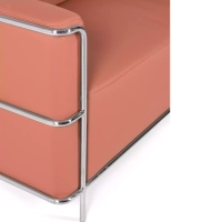 Dvoumístná pohovka Torino z ekokůže a chromované oceli 🛋️ - Mobelarium