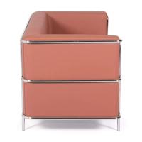 2-Sitzer-Sofa Torino aus Ökoleder und verchromtem Stahl 🛋️ - Mobelarium