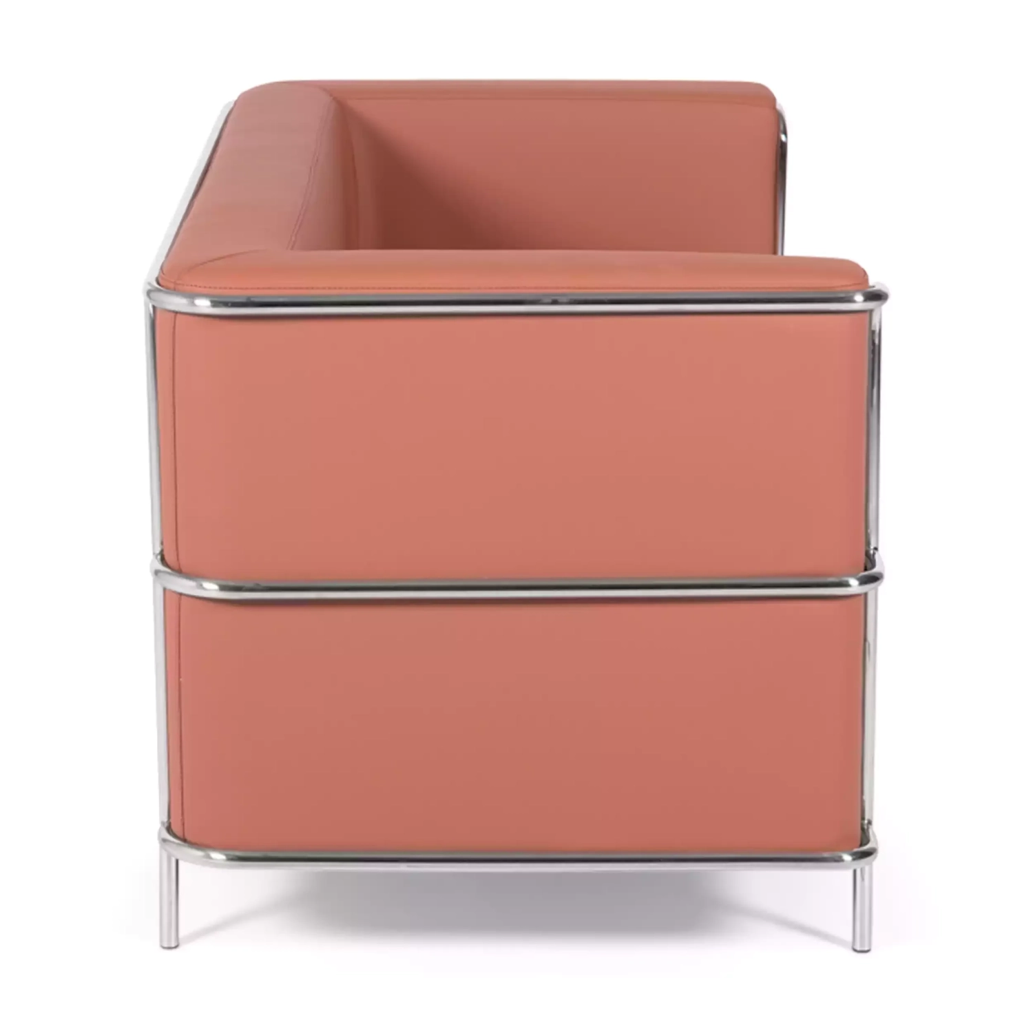 Torino 2-sitssoffa i ekoläder och förkromat stål 🛋️ - Mobelarium