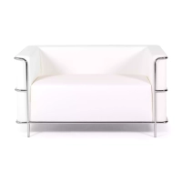 2-Sitzer-Sofa Torino aus Ökoleder und verchromtem Stahl 🛋️ - Mobelarium