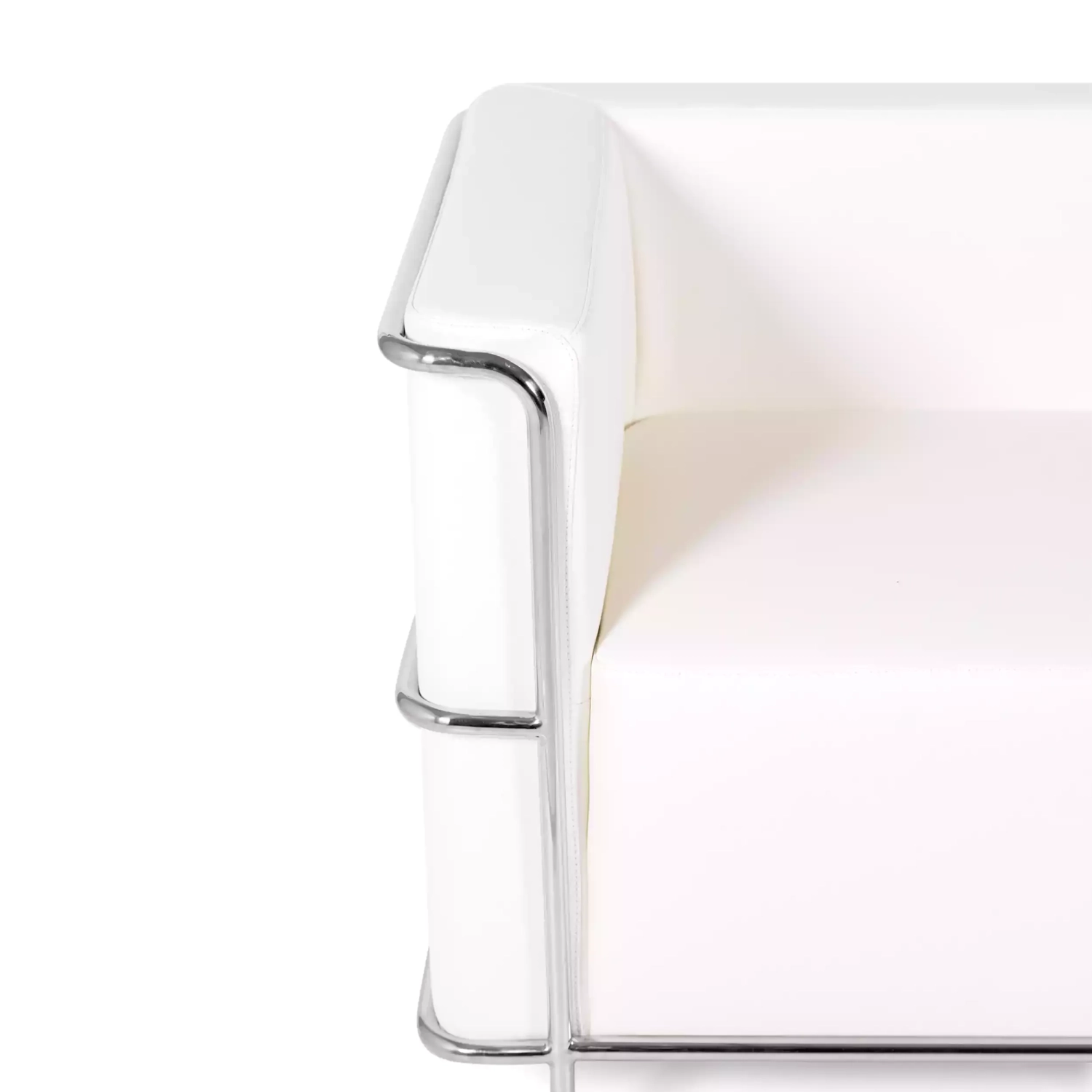 Torino 2-sitssoffa i ekoläder och förkromat stål 🛋️ - Mobelarium