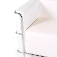Canapé 2 places Torino en éco-cuir et acier chromé 🛋️ - Meubles Concept